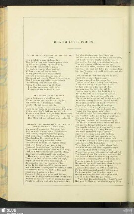 Beaumont's Poems