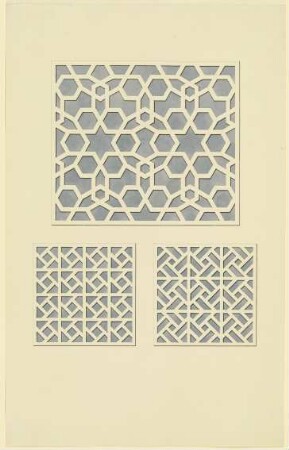 Dekorative Muster von Holzgittern (Maschrabiyya)