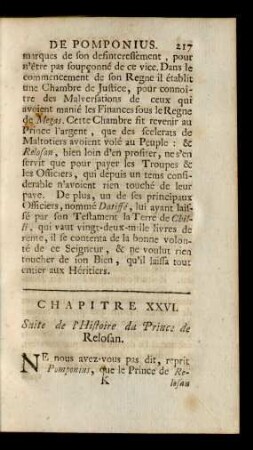 Chapitre XXVI. Suite de l'Histoire du Prince de Relosan.