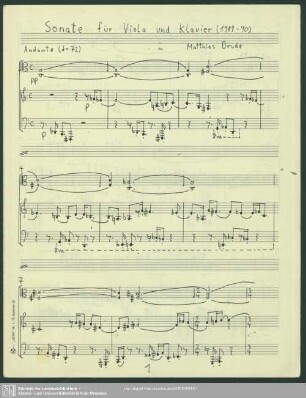 Sonate für Viola und Klavier : (1989-90)