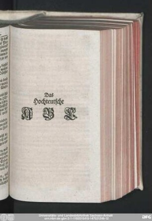 Das Hochteutsche ABC