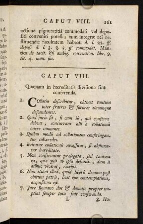 161-192, Caput VIII.