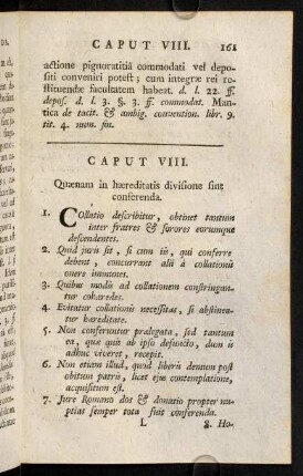 161-192, Caput VIII.