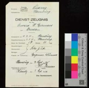 Harry Eisenach, Dienstzeugnis "Ludwig"