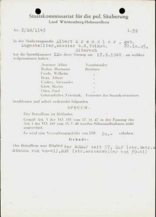Kremmler, Albert