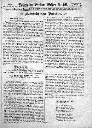 Beilage der Berliner Wespen Nr. 50