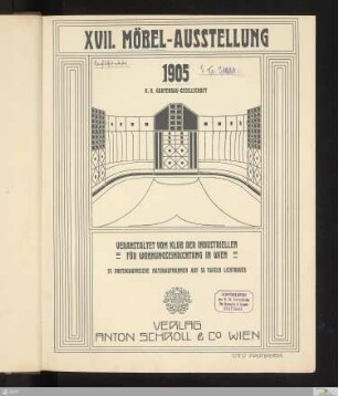 XVII. Möbel-Ausstellung 1905