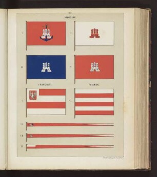 HAMBOURG. I bis IV, FRANCFORT. V, WISMAR. VI bis IX