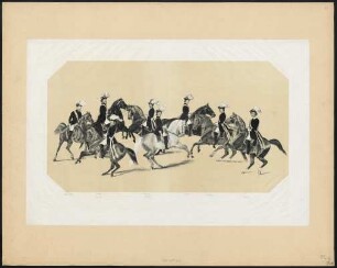 Studentenquadrille zu Pferde