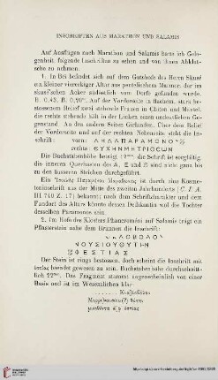 18: Inschriften aus Marathon und Salamis
