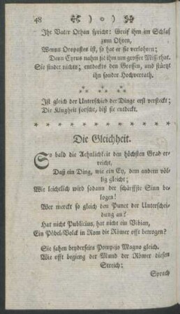 Die Gleichheit