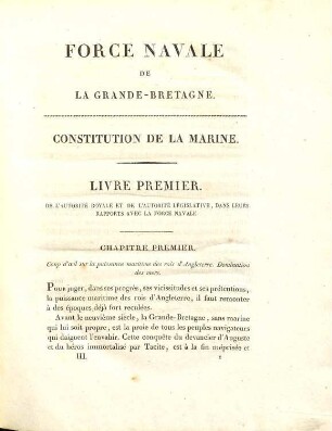 Force navale de la Grande-Bretagne, 1. Constitution de la marine