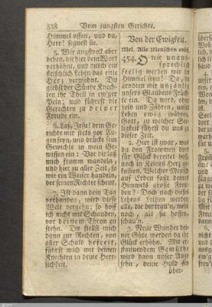 Von der Ewigkeit.