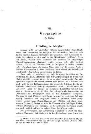 Geographie : [Abteilung B. Die einzelnen Lehrgegenstände]