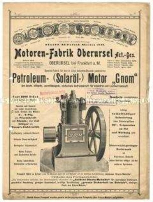 Petroleum- (Solaröl-) Motor "GNOM"