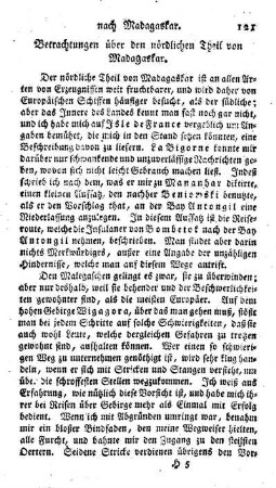 Betrachtungen über den nördlichen Theil von Madagaskar.