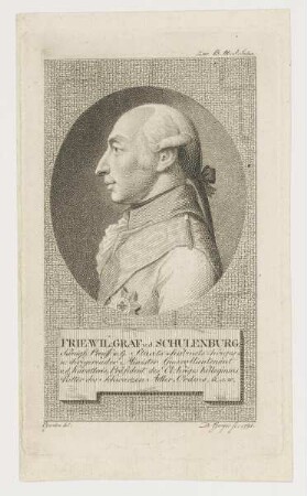 Bildnis des Frie. Wil. Graf v. d. Schulenburg