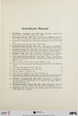 Griechische Münzen (Nr. 1-28)