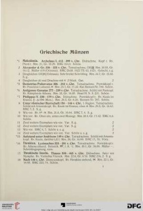 Griechische Münzen (Nr. 1-28)