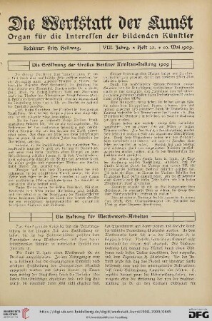 Die Eröffnung der Großen Berliner Kunstausstellung 1909