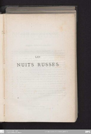 Les nuits russes
