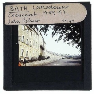 Bath, Lansdown Crescent : Straßenfront
