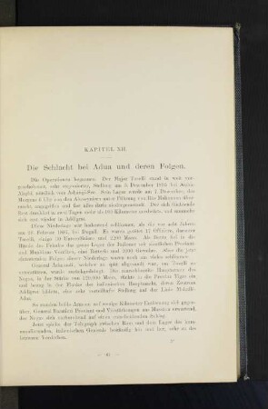 Kapitel XII. Die Schlacht bei Adua und deren Folgen.