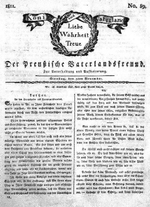 No. 89., vom 5ten November