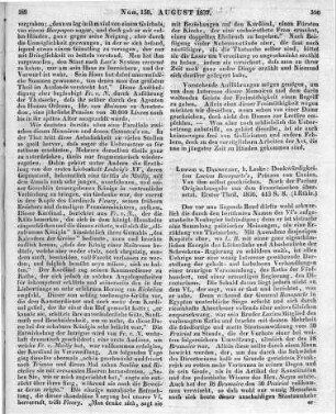 Bonaparte, L.: Denkwürdigkeiten Lucian Bonaparte's, Prinzen von Canino. Nach d. Pariser Originalausg. aus d. Franz. übers. T. 1. Leipzig; Darmstadt: Leske 1836