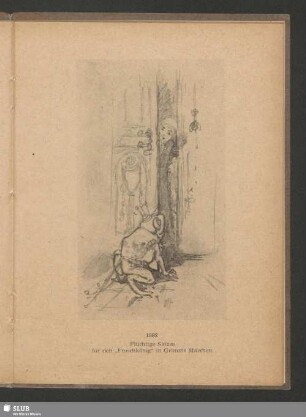 1892, Flüchtige Skizze für den „Froschkönig“ in Grimms Märchen