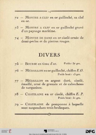 Divers (Nr. 75-89)