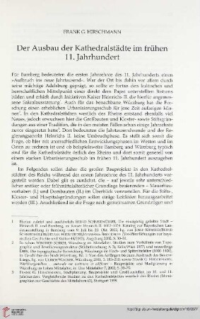 Der Ausbau der Kathedralstädte im frühen 11. Jahrhundert