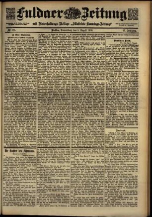 Ausgabe vom Donnerstag, den 09. August 1900.