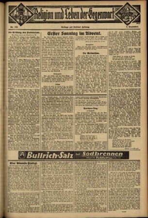 Dritte Ausgabe vom Sonntag, den 03. Dezember 1933.