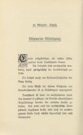34. Abschnitt: Schluß. Allgemeine Würdigung