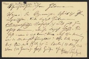 Brief an Emil Gutmann, 14.09.1908