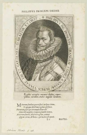 Bildnis des Philippvs Princeps Orangiae