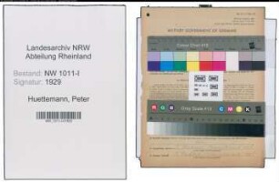 Entnazifizierung Peter Huettemann , geb. 11.11.1908 (Richter)