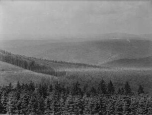 Schwarzwald : Blick über die bewaldeten Hügel des Schwarzwaldes