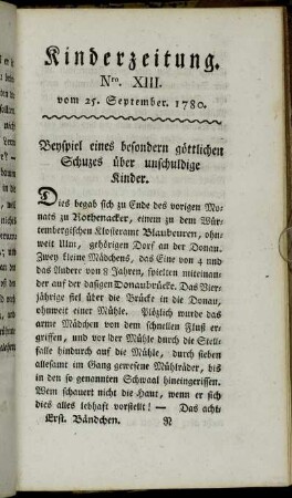 Nro. XIII. vom 25. September. 1780.