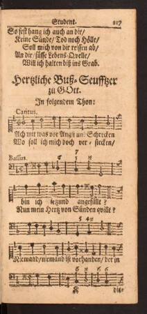 Herzliche Buß-Seuffzer zu Gott.