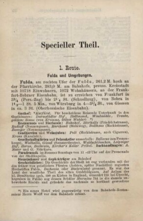 Specieller Theil.