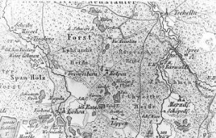Boxberg/O.L.-Bärwalde. Atlas von Schlesien, Kreis Rothenburg, Verlag C. Flemming/Glogau, um 1850