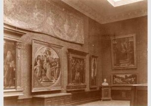 Aufstellung der Gemäldegalerie und der Skulpturensammlung im Kaiser-Friedrich-Museum, Raum 38, Florentinische Gemälde des 15. Jhd.