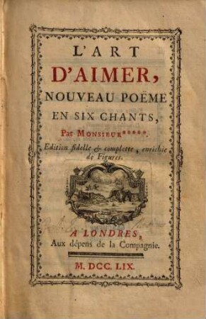 L' art d'aimer : nouveau poëme en six chants