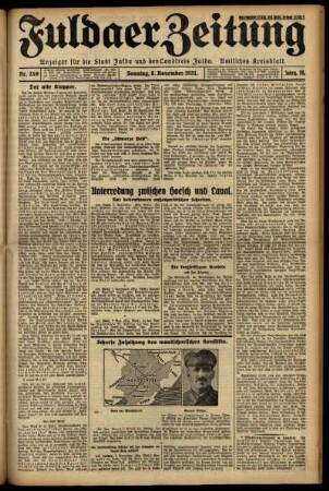 Erste Ausgabe vom Sonntag, den 08. November 1931.