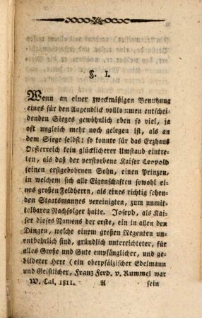 Historischer Calender. 1811, 1811