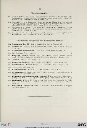 Miscellan-Medaillen (Nr. 606-609)