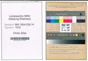 Entnazifizierung Elise Christ , geb. 01.11.1901 ()