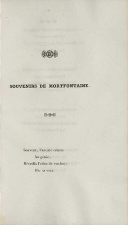 Souvenirs De Mortfontaine.